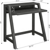 image:imageConvenience Concepts Newport Lilly 2Tier Desk Weathered Gray