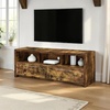 image:imageConvenience Concepts Newport Marbella TV Stand 60  Modern Entertainment Center for TVs up to 65 Contemporary Media Console with Storage Cabinets amp Shelves for Living amp Family Room WhiteBarnwood