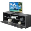 image:imageConvenience Concepts Newport Marbella TV Stand 60  Modern Entertainment Center for TVs up to 65 Contemporary Media Console with Storage Cabinets amp Shelves for Living amp Family Room WhiteWeathered Gray
