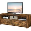 image:imageConvenience Concepts Newport Marbella TV Stand 60  Modern Entertainment Center for TVs up to 65 Contemporary Media Console with Storage Cabinets amp Shelves for Living amp Family Room WhiteBarnwood
