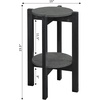 image:imageConvenience Concepts Newport Medium Plant Stand BlackFaux Cement  Black