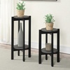 image:imageConvenience Concepts Newport Medium Plant Stand BlackFaux Cement  Black