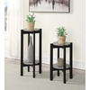 image:imageConvenience Concepts Newport Medium Plant Stand BlackFaux Cement  Black