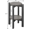 image:imageConvenience Concepts Newport Medium Plant Stand BlackFaux Cement  Weathered Gray