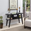 image:imageConvenience Concepts Newport Mike W Console Table with Drawer Weathered GrayEspresso