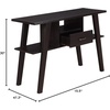 image:imageConvenience Concepts Newport Mike W Console Table with Drawer Weathered GrayEspresso