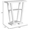 image:imageConvenience Concepts Newport V Console Table 315  Modern Sofa Table with Storage Shelves Narrow Entryway Hall Table for Living Room Display Accent Table Weathered GrayWhite