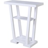 image:imageConvenience Concepts Newport V Console Table 315  Modern Sofa Table with Storage Shelves Narrow Entryway Hall Table for Living Room Display Accent Table Weathered GrayWhite