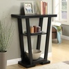 image:imageConvenience Concepts Newport V Console Table 315  Modern Sofa Table with Storage Shelves Narrow Entryway Hall Table for Living Room Display Accent Table Weathered GrayBlack