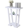 image:imageConvenience Concepts Newport V Console Table 315  Modern Sofa Table with Storage Shelves Narrow Entryway Hall Table for Living Room Display Accent Table Weathered GrayWhite