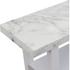 image:imageConvenience Concepts Newport V Console Table 315  Modern Sofa Table with Storage Shelves Narrow Entryway Hall Table for Living Room Display Accent Table Weathered GrayFaux White MarbleWhite