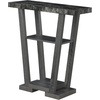image:imageConvenience Concepts Newport V Console Table 315  Modern Sofa Table with Storage Shelves Narrow Entryway Hall Table for Living Room Display Accent Table Weathered GrayFaux Black MarbleWeathered Gray
