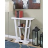 image:imageConvenience Concepts Newport V Console Table 315  Modern Sofa Table with Storage Shelves Narrow Entryway Hall Table for Living Room Display Accent Table Weathered GrayWhite