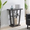 image:imageConvenience Concepts Newport V Console Table 315  Modern Sofa Table with Storage Shelves Narrow Entryway Hall Table for Living Room Display Accent Table Weathered GrayWeathered Gray