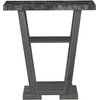 image:imageConvenience Concepts Newport V Console Table 315  Modern Sofa Table with Storage Shelves Narrow Entryway Hall Table for Living Room Display Accent Table Weathered GrayFaux Black MarbleWeathered Gray