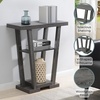 image:imageConvenience Concepts Newport V Console Table 315  Modern Sofa Table with Storage Shelves Narrow Entryway Hall Table for Living Room Display Accent Table Weathered GrayWeathered Gray