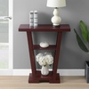 image:imageConvenience Concepts Newport V Console Table 315  Modern Sofa Table with Storage Shelves Narrow Entryway Hall Table for Living Room Display Accent Table Weathered GrayMahogany