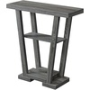 image:imageConvenience Concepts Newport V Console Table 315  Modern Sofa Table with Storage Shelves Narrow Entryway Hall Table for Living Room Display Accent Table Weathered GrayWeathered Gray