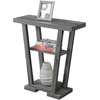 image:imageConvenience Concepts Newport V Console Table 315  Modern Sofa Table with Storage Shelves Narrow Entryway Hall Table for Living Room Display Accent Table Weathered GrayWeathered Gray