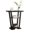 image:imageConvenience Concepts Newport V Console Table 315  Modern Sofa Table with Storage Shelves Narrow Entryway Hall Table for Living Room Display Accent Table Weathered GrayEspresso