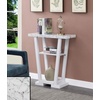 image:imageConvenience Concepts Newport V Console Table 315  Modern Sofa Table with Storage Shelves Narrow Entryway Hall Table for Living Room Display Accent Table Weathered GrayFaux White MarbleWhite