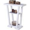 image:imageConvenience Concepts Newport V Console Table 315  Modern Sofa Table with Storage Shelves Narrow Entryway Hall Table for Living Room Display Accent Table Weathered GrayWhite