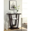 image:imageConvenience Concepts Newport V Console Table 315  Modern Sofa Table with Storage Shelves Narrow Entryway Hall Table for Living Room Display Accent Table Weathered GrayEspresso