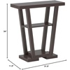 image:imageConvenience Concepts Newport V Console Table 315  Modern Sofa Table with Storage Shelves Narrow Entryway Hall Table for Living Room Display Accent Table Weathered GrayEspresso