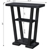 image:imageConvenience Concepts Newport V Console Table 315  Modern Sofa Table with Storage Shelves Narrow Entryway Hall Table for Living Room Display Accent Table Weathered GrayBlack