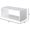 image:imageConvenience Concepts Northfield Admiral Coffee Table Black 18 in x 42 in x 18 inWhite