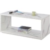 image:imageConvenience Concepts Northfield Admiral Coffee Table Black 18 in x 42 in x 18 inWhite Faux Marble