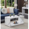 image:imageConvenience Concepts Northfield Admiral Coffee Table Black 18 in x 42 in x 18 inWhite Faux Marble