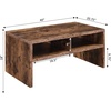 image:imageConvenience Concepts Northfield Admiral Deluxe Coffee Table with Shelves R40567 White Faux MarbleBarnwood