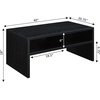 image:imageConvenience Concepts Northfield Admiral Deluxe Coffee Table with Shelves R40567 White Faux MarbleBlack
