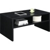 image:imageConvenience Concepts Northfield Admiral Deluxe Coffee Table with Shelves R40567 White Faux MarbleBlack