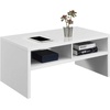 image:imageConvenience Concepts Northfield Admiral Deluxe Coffee Table with Shelves R40567 White Faux MarbleWhite