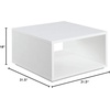 image:imageConvenience Concepts Northfield Admiral Square Coffee Table BlackWhite