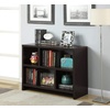 image:imageConvenience Concepts Northfield Console Bookcase 38  3 Tier Minimalist Living Room Bookshelf Contemporary Console Entryway Hall Table Foyer Display Table White Faux MarbleEspresso