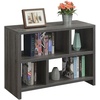 image:imageConvenience Concepts Northfield Console Bookcase 38  3 Tier Minimalist Living Room Bookshelf Contemporary Console Entryway Hall Table Foyer Display Table White Faux MarbleWeathered Gray