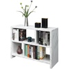 image:imageConvenience Concepts Northfield Console Bookcase 38  3 Tier Minimalist Living Room Bookshelf Contemporary Console Entryway Hall Table Foyer Display Table White Faux MarbleWhite Faux Marble