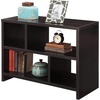 image:imageConvenience Concepts Northfield Console Bookcase 38  3 Tier Minimalist Living Room Bookshelf Contemporary Console Entryway Hall Table Foyer Display Table White Faux MarbleEspresso