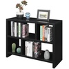 image:imageConvenience Concepts Northfield Console Bookcase 38  3 Tier Minimalist Living Room Bookshelf Contemporary Console Entryway Hall Table Foyer Display Table White Faux MarbleBlack