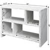 image:imageConvenience Concepts Northfield Console Bookcase 38  3 Tier Minimalist Living Room Bookshelf Contemporary Console Entryway Hall Table Foyer Display Table White Faux MarbleWhite Faux Marble