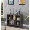 image:imageConvenience Concepts Northfield Console Bookcase 38  3 Tier Minimalist Living Room Bookshelf Contemporary Console Entryway Hall Table Foyer Display Table White Faux MarbleWeathered Gray