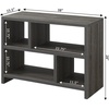 image:imageConvenience Concepts Northfield Console Bookcase 38  3 Tier Minimalist Living Room Bookshelf Contemporary Console Entryway Hall Table Foyer Display Table White Faux MarbleWeathered Gray
