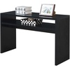 image:imageConvenience Concepts Northfield Deluxe Console Hall Table 48  Modern Minimalist Narrow Sofa Display Accent With Storage Shelf for Contemporary Living Room Entryway or Hallway BlackBlack