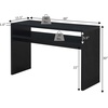 image:imageConvenience Concepts Northfield Deluxe Console Hall Table 48  Modern Minimalist Narrow Sofa Display Accent With Storage Shelf for Contemporary Living Room Entryway or Hallway BlackWhite
