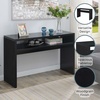 image:imageConvenience Concepts Northfield Deluxe Console Hall Table 48  Modern Minimalist Narrow Sofa Display Accent With Storage Shelf for Contemporary Living Room Entryway or Hallway BlackBlack