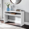 image:imageConvenience Concepts Northfield Deluxe Console Hall Table 48  Modern Minimalist Narrow Sofa Display Accent With Storage Shelf for Contemporary Living Room Entryway or Hallway BlackWhite