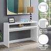 image:imageConvenience Concepts Northfield Deluxe Console Hall Table 48  Modern Minimalist Narrow Sofa Display Accent With Storage Shelf for Contemporary Living Room Entryway or Hallway BlackWhite